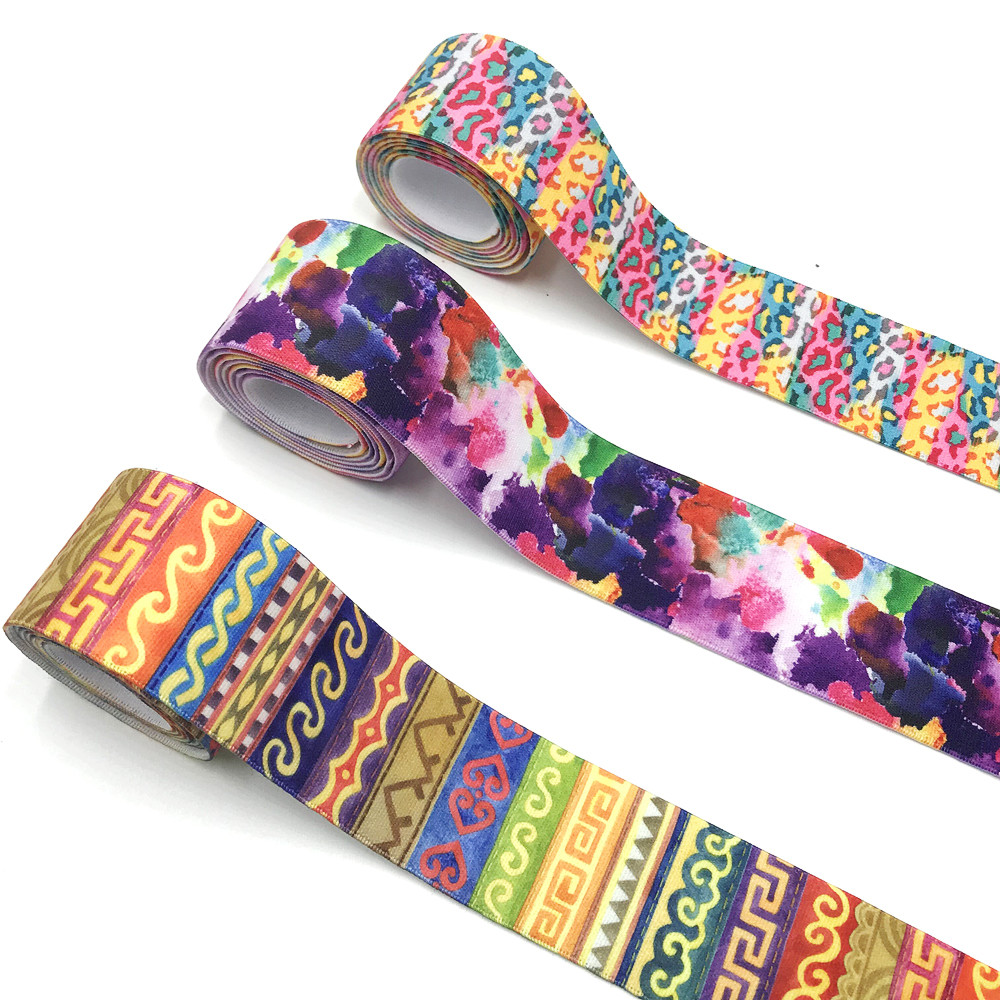 Sewing Tie Dye - 5 Metrów/Partia 25/38MM Elastyczna Taśma w