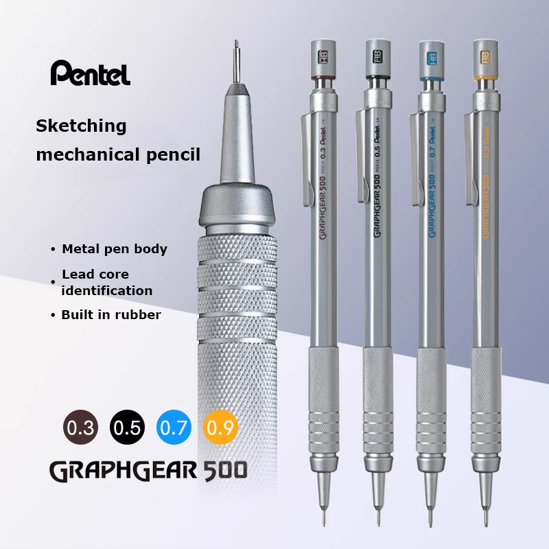 Pentel Pen Energel - Japan Pentel Graph Gear Drafting Metalowy