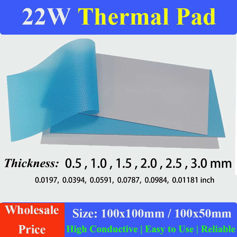 Fabric Softener Sheet - Miękkie podkładki termoprzewodzące 22W/mk 100x100mm, grubości
