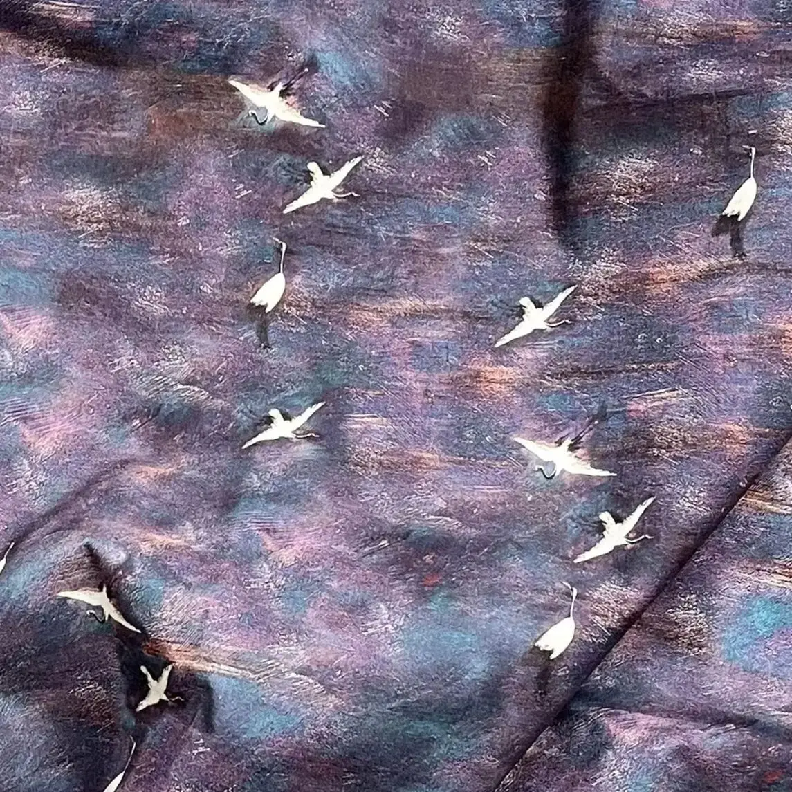 Sewing Tie Dye - Fioletowa Asuka Obraz Olejny Tie-Dye 100%