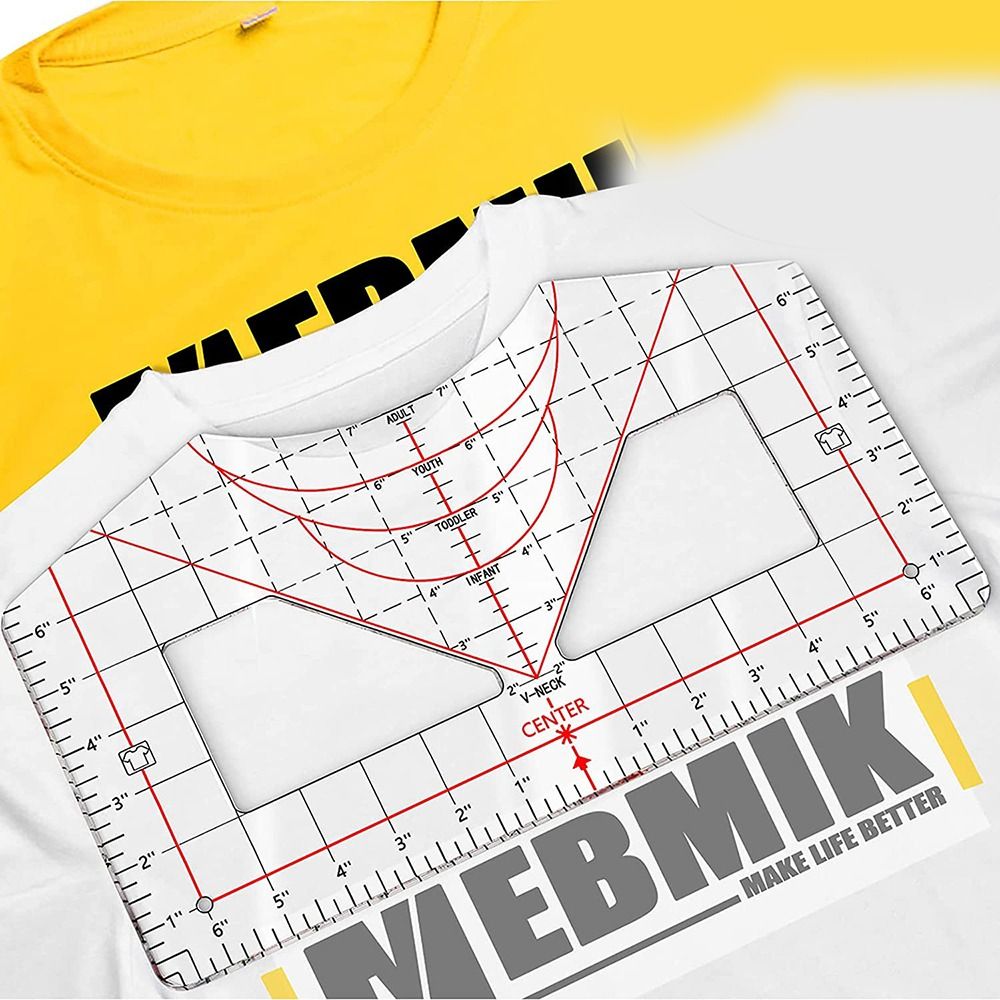 Sewing Tt - Prowadnica linijki Tshirt do wyrównywania winylu