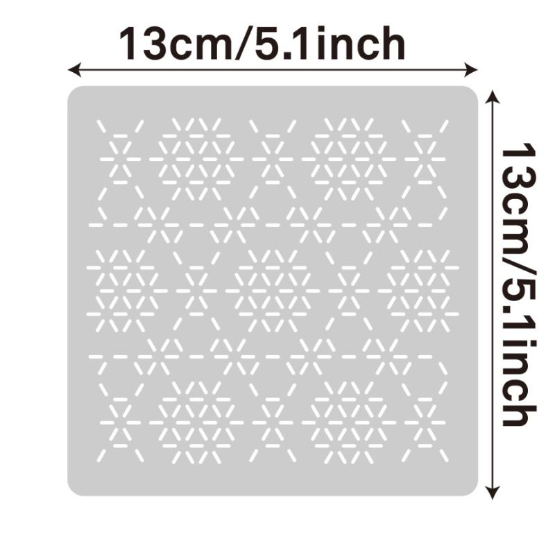 Textile Sewing Patterns - Zestaw szablonów do haftowania Sashiko, wielokrotnego