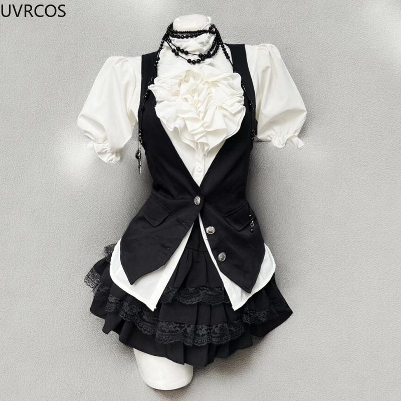 Y2k Estetyczny styl Lolita Sło – Sewing Vest recenzja i cena