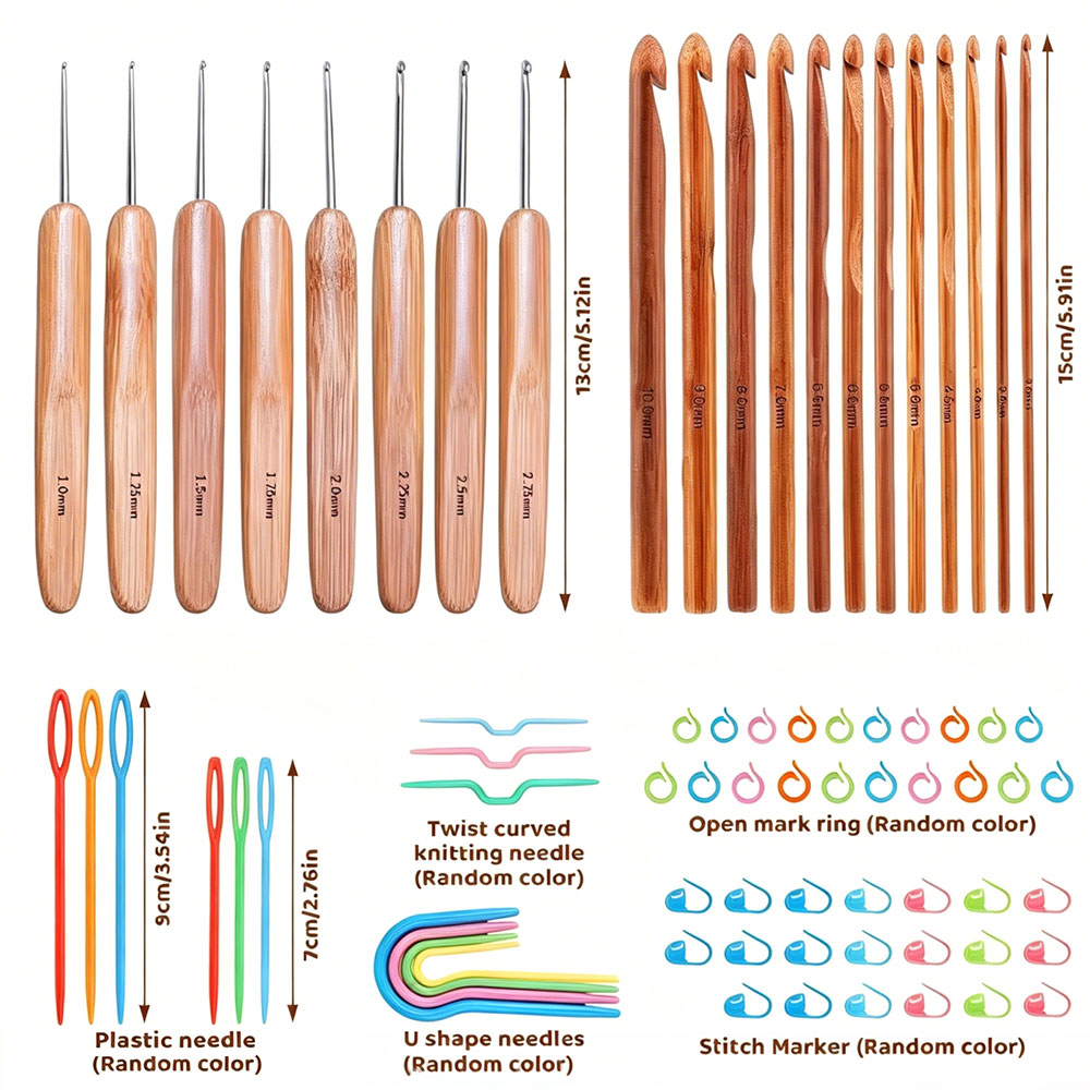 Zestaw 74 bambusowych szydełek – Sewing Kit recenzja i cena