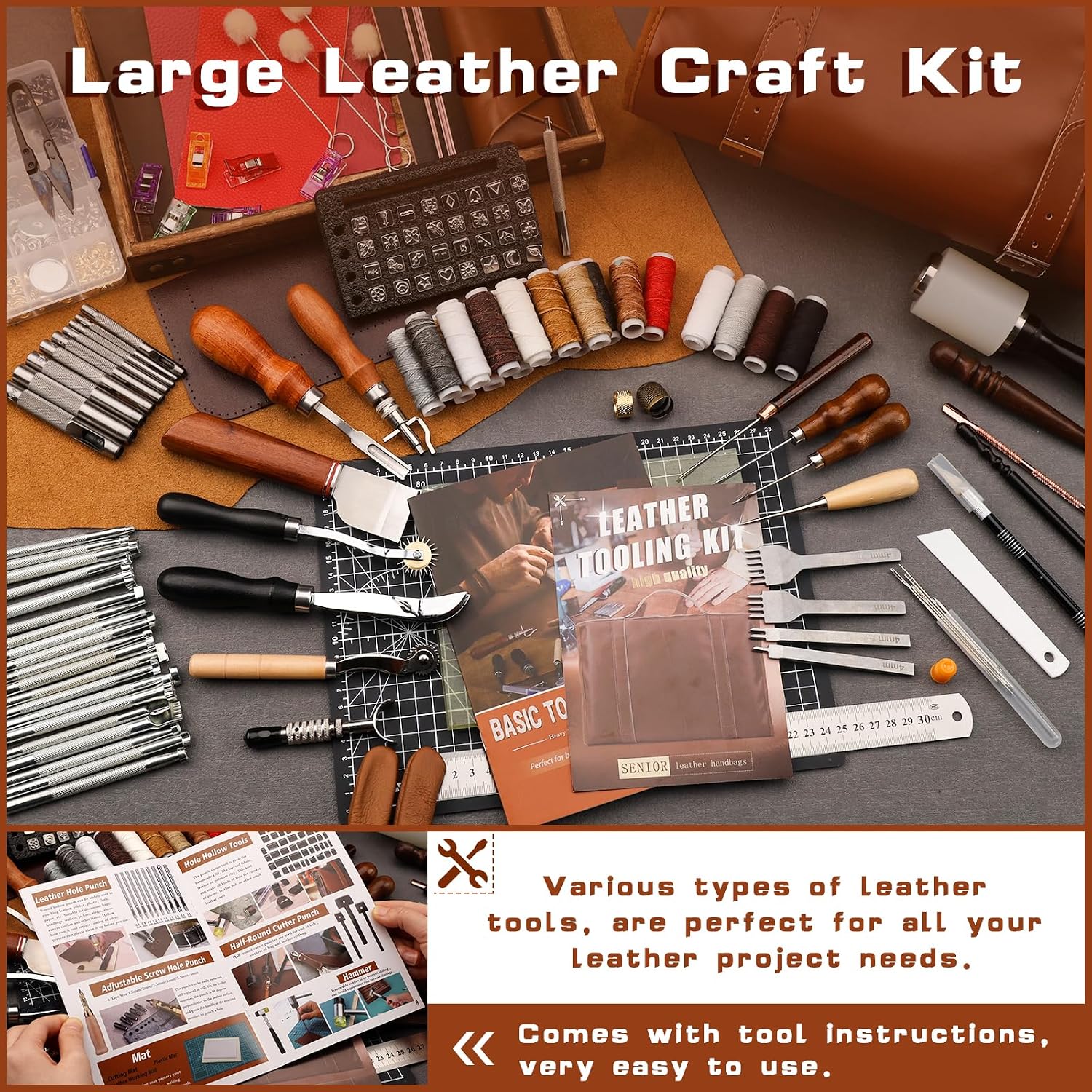 Zestaw narzędzi do obróbki skó – Sewing Kit recenzja i cena