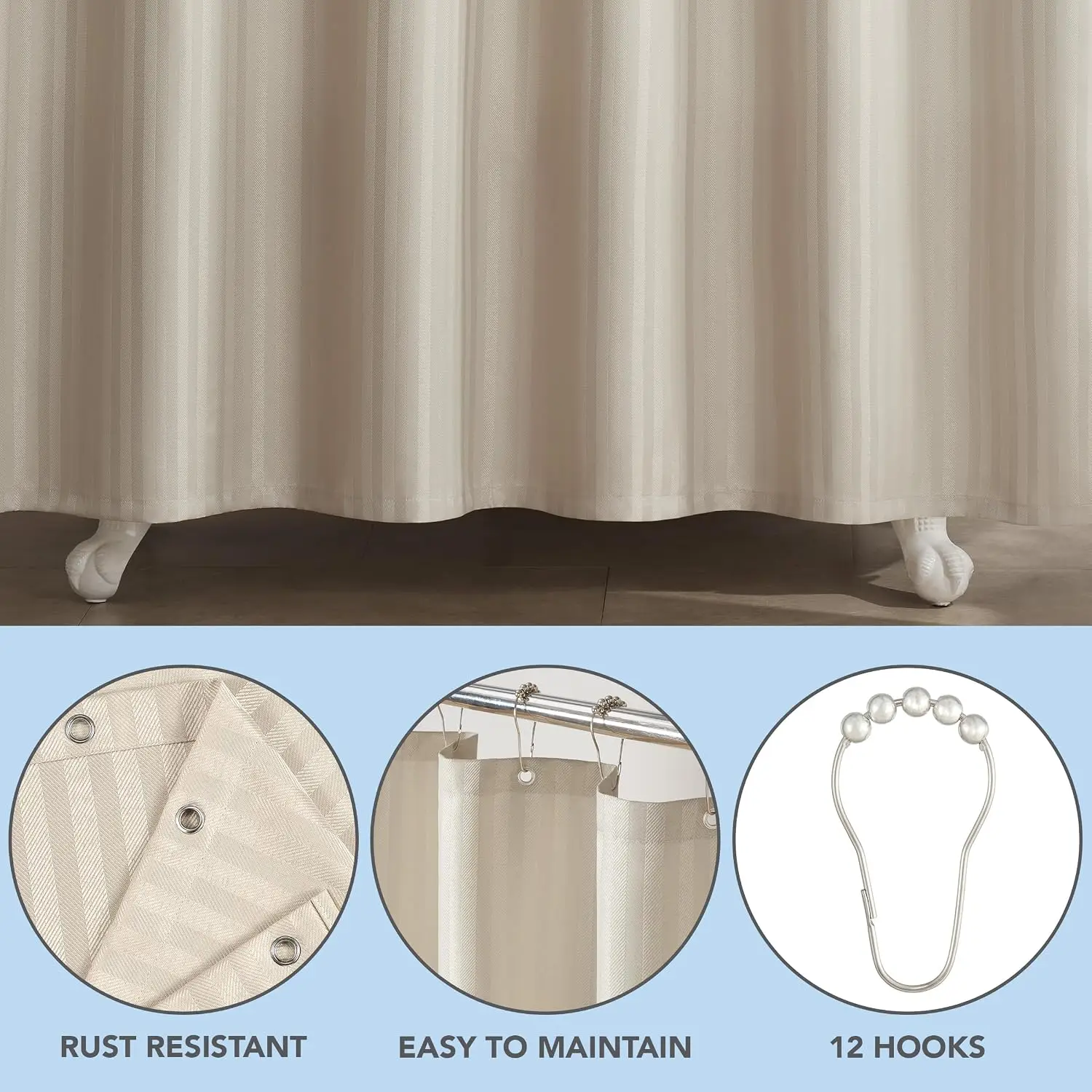 Zestaw zasłon prysznicowych Ar – Fabric Weight Set recenzja i cena